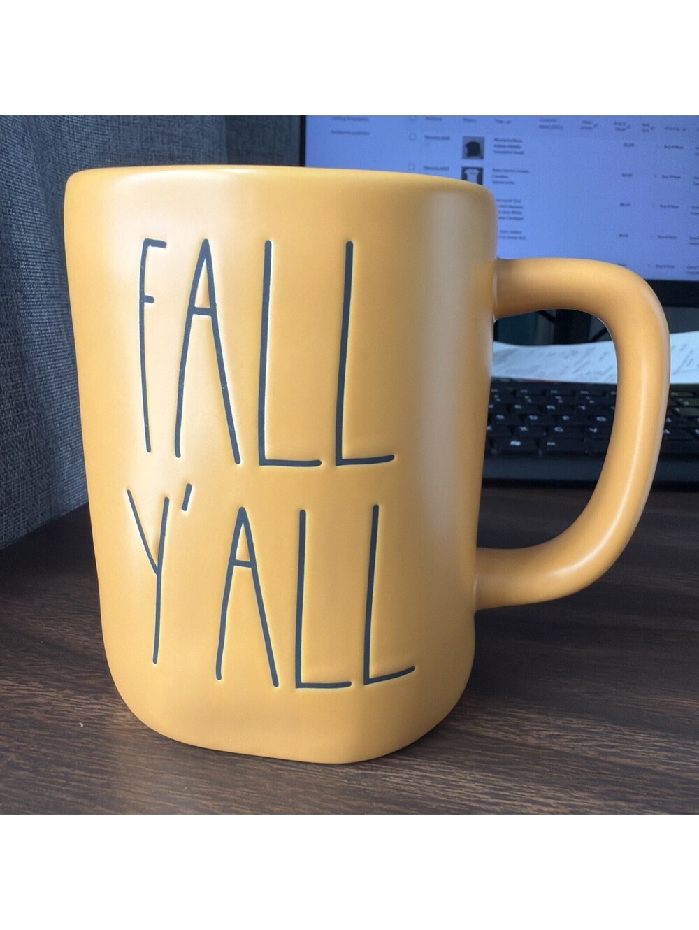 Rae Dunn Orange Mug Fall Y’all Harvest Time